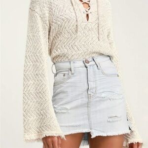 One Teaspoon High Waist Brando 2020 Mini Denim Skirt Size 6/28 New NWT